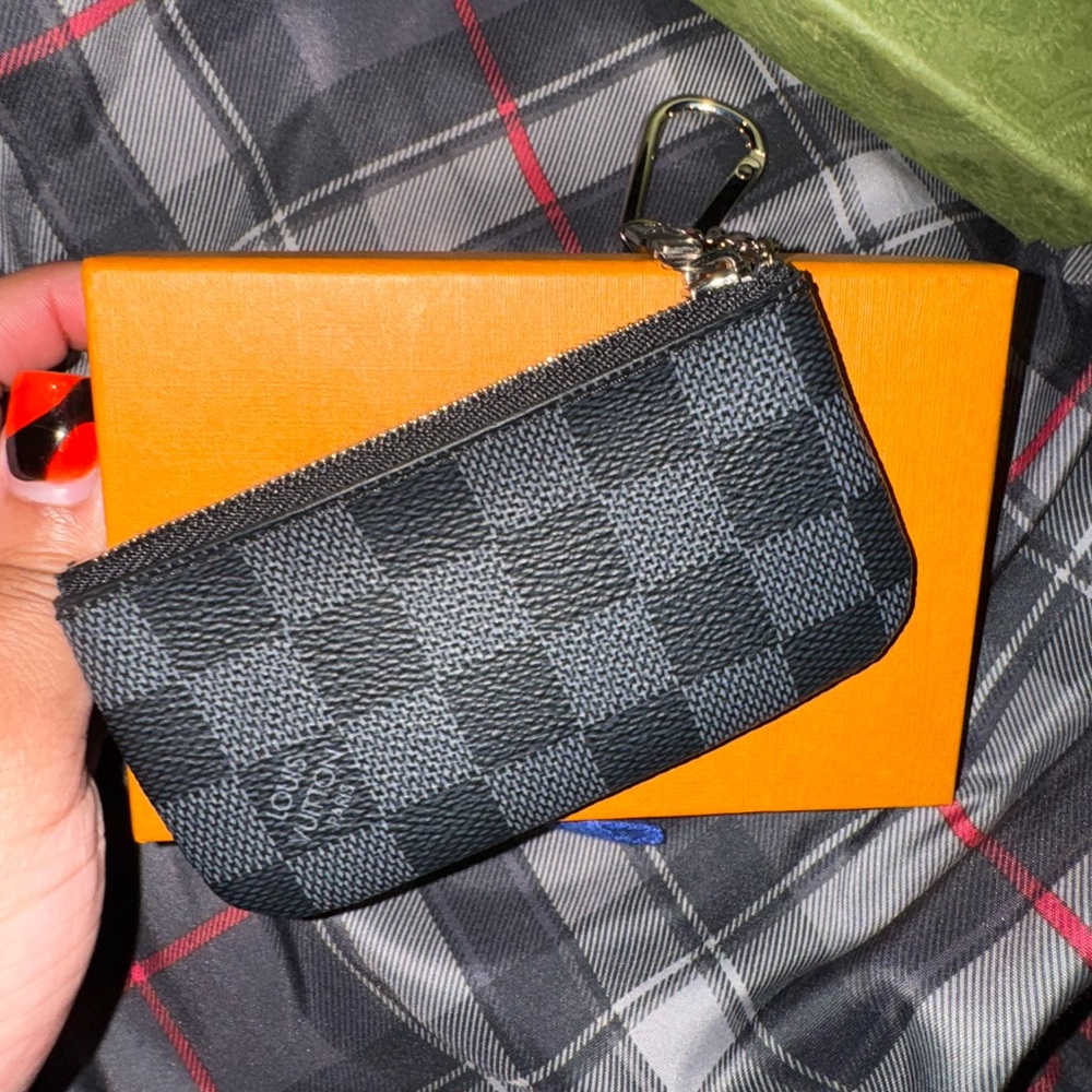 Checkered Key Pouch